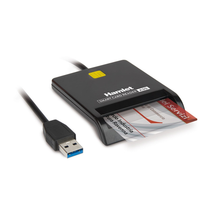 HAMLET LETTORE SMART CARD USB 3.0 FIRMA DIGITALE CNS E TS